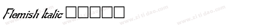 Flemish Italic字体转换
